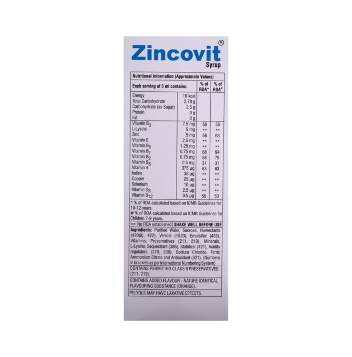 Zincovit Syrup (200ml)