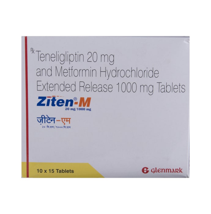 Ziten-M 1000mg / 20mg Tablet ER (15'S)