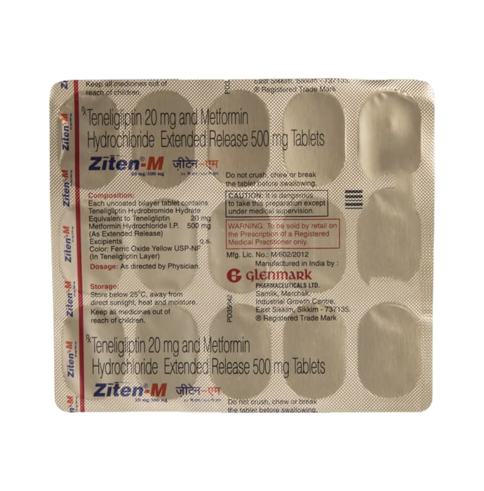 Ziten-M 500mg / 20mg Tablet ER (15'S)