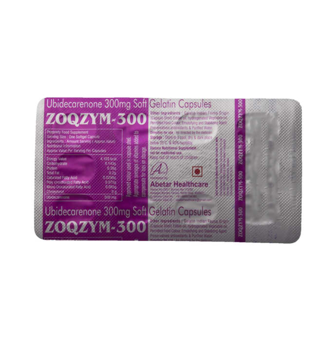 Zoqzym 300mg Soft Gelatin Capsule (10'S)