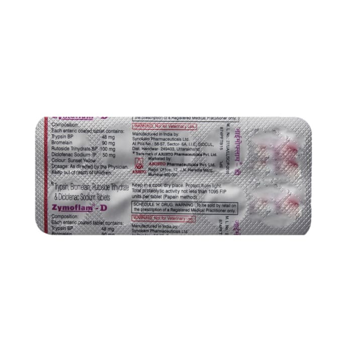 Zymoflam D 48 mg / 90 mg / 100 mg / 50 mg Tablet (10'S)